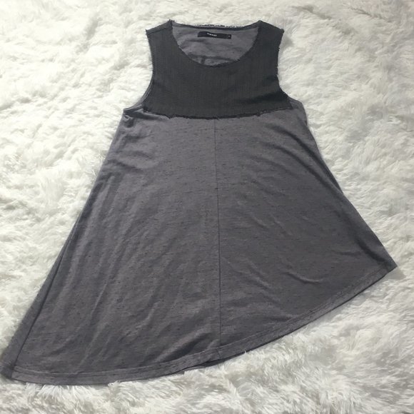 Anthropologie Tops - Amadi Asymmetrical Cutout Tunic Tank - Gray
